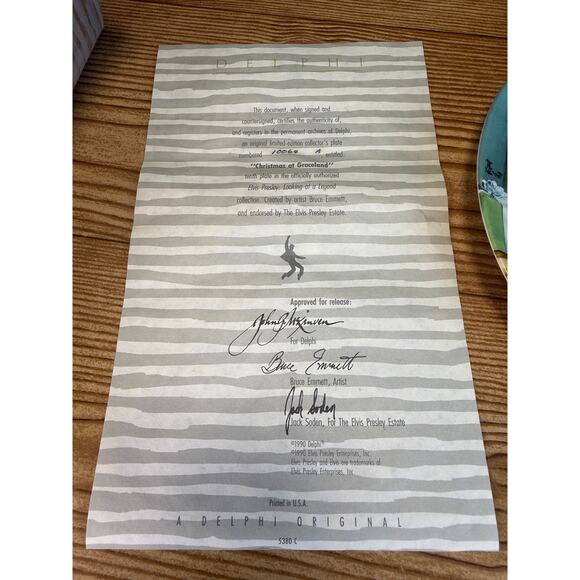 ELVIS PRESLEY PLATE CHRISTMAS AT GRACELAND  LIMITED EDITION - Picture 6 of 8